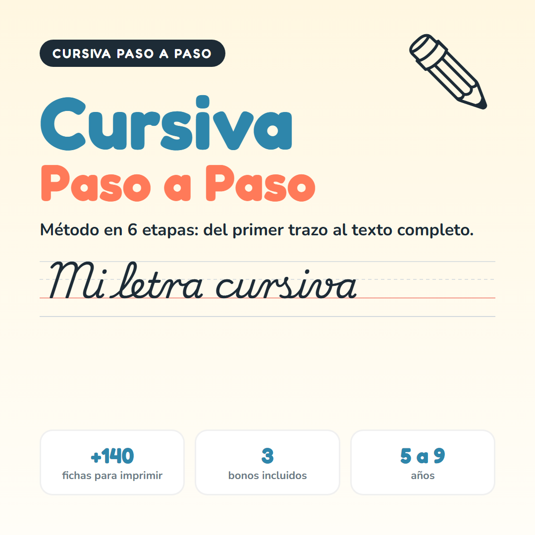 Portada de Cursiva Paso a Paso