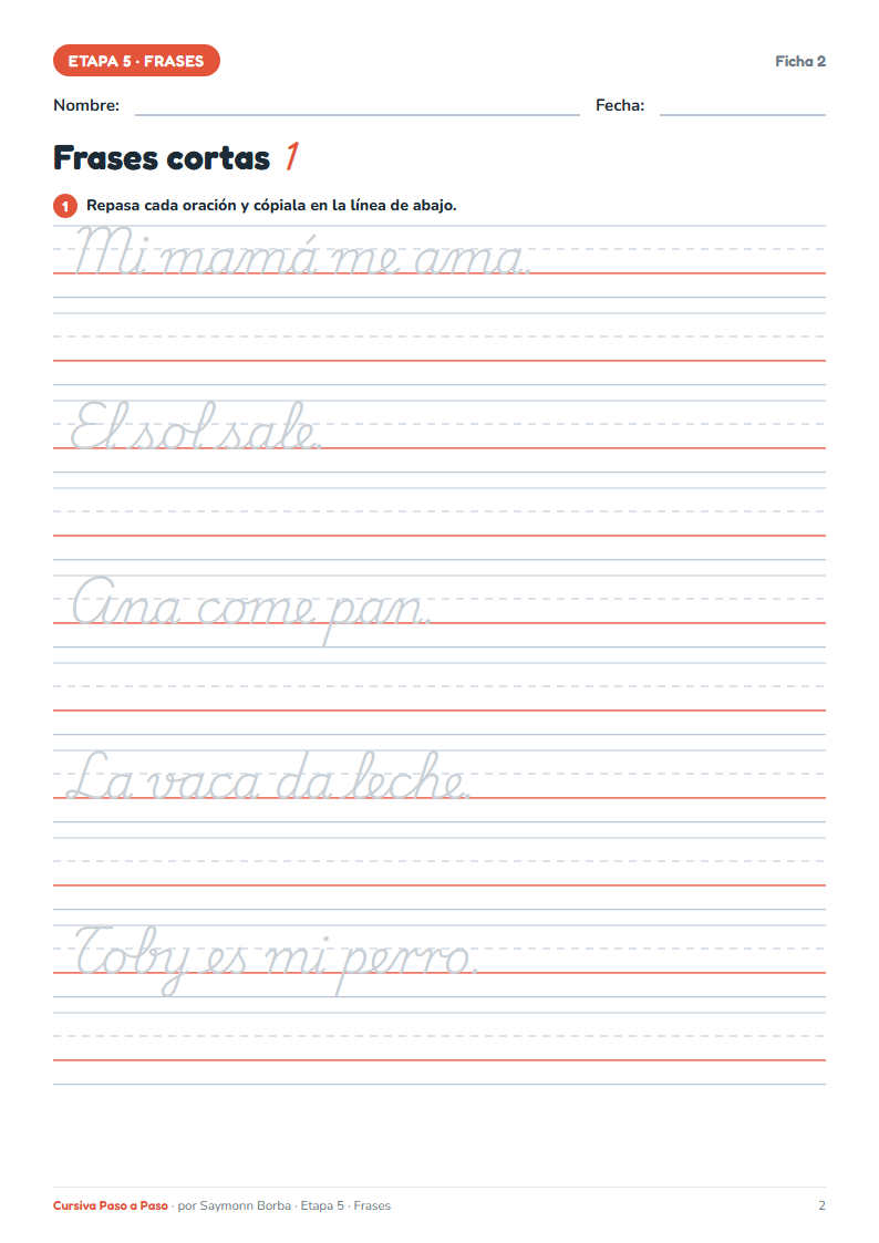 Ficha de frases
